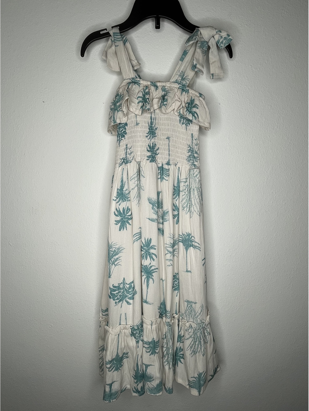 NWOT Jessica Simpson Girl's White/Blue Tropical Dress Size 4